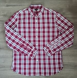J. Crew Men's Plaid Button Down Casual Large Business Casual Shirt